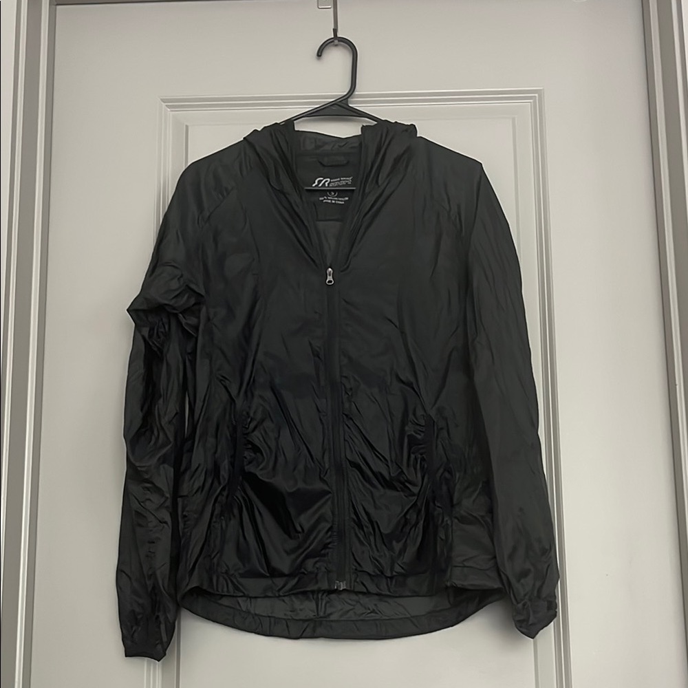 Black Water Resistant Hooded Outdoor Jacket Women Size S Eddie Bauer